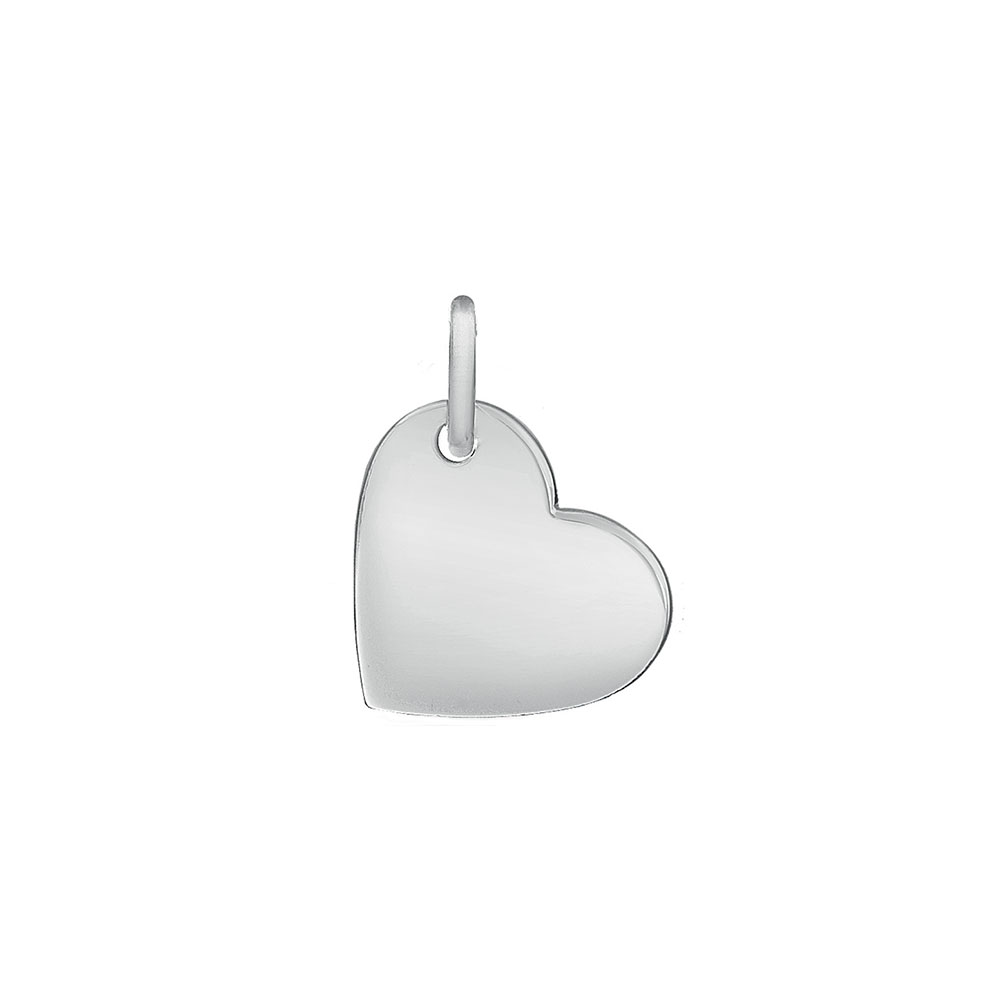 Pendentif coeur penché en argent 925/1000