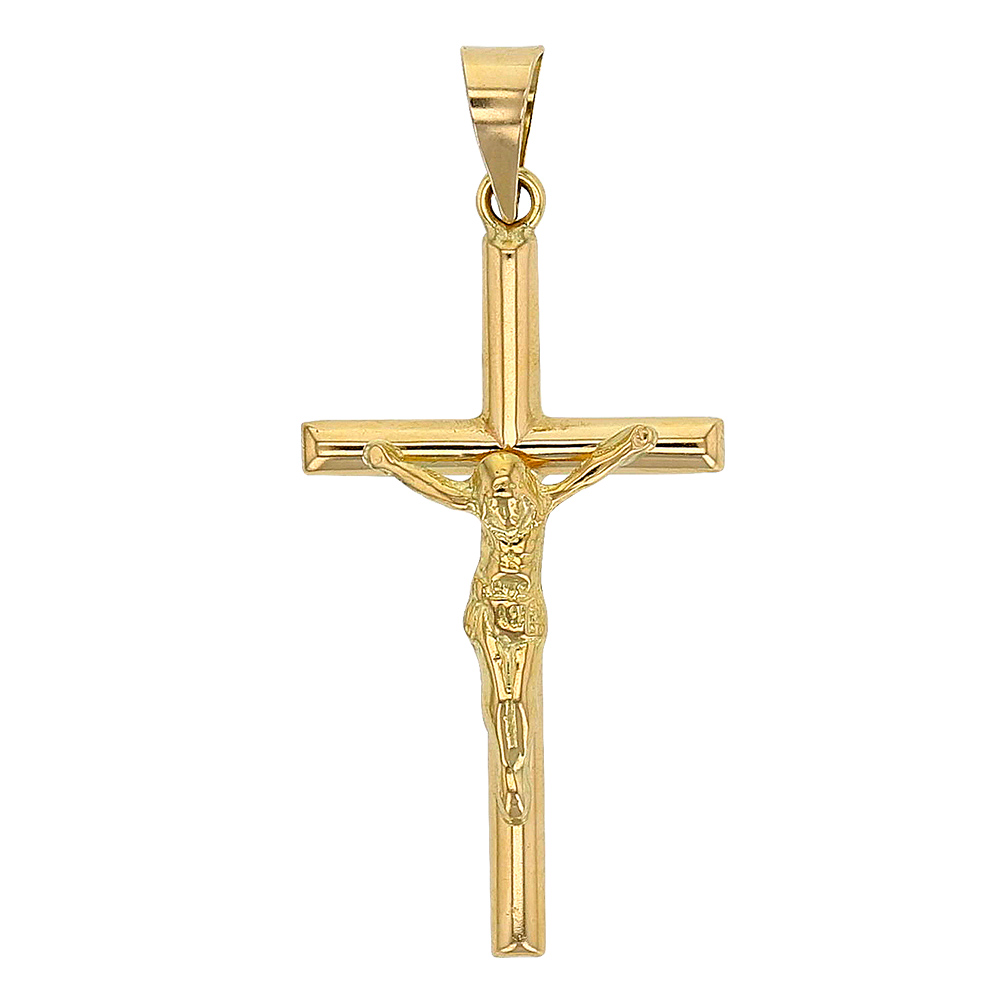 Pendentif croix avec le Christ en Or 750/1000 (305002)