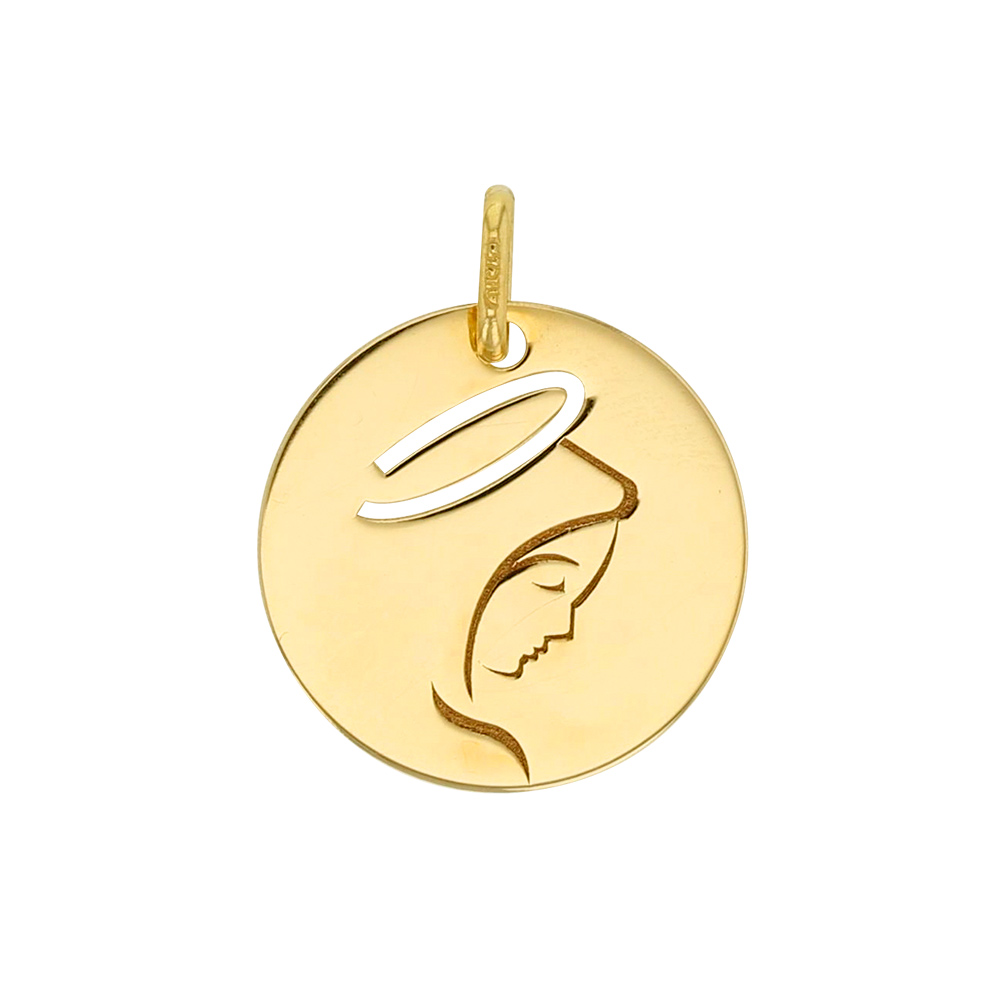 Médaille Vierge avec une auréole en Or 750/1000 (305031)