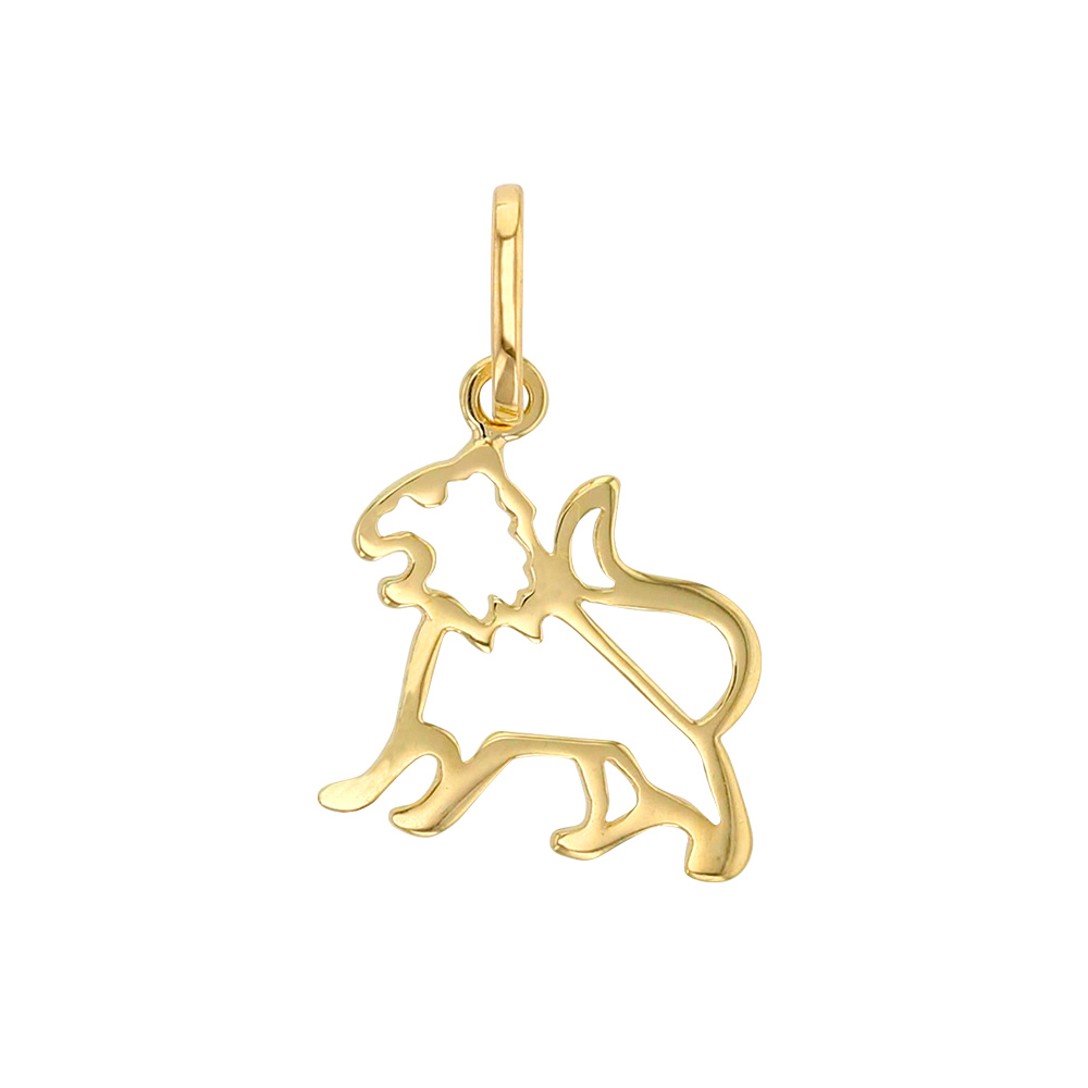 Pendentif Zodiaque en Or 375/1000 - Lion (396217)