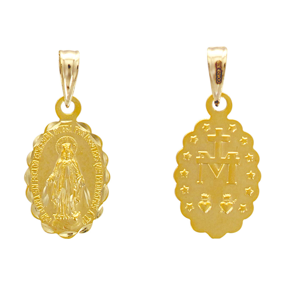 Médaille ovale Vierge Or 375/1000e (396176)