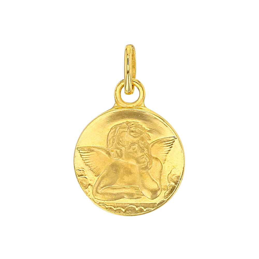 Médaille ronde Ange Raphaël en plaqué or (3260233)