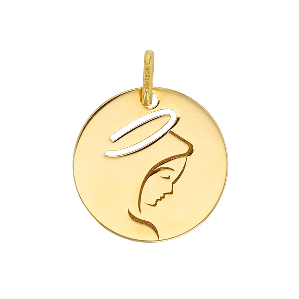 Médaille Vierge avec auréole en Or 375/1000 (395023)