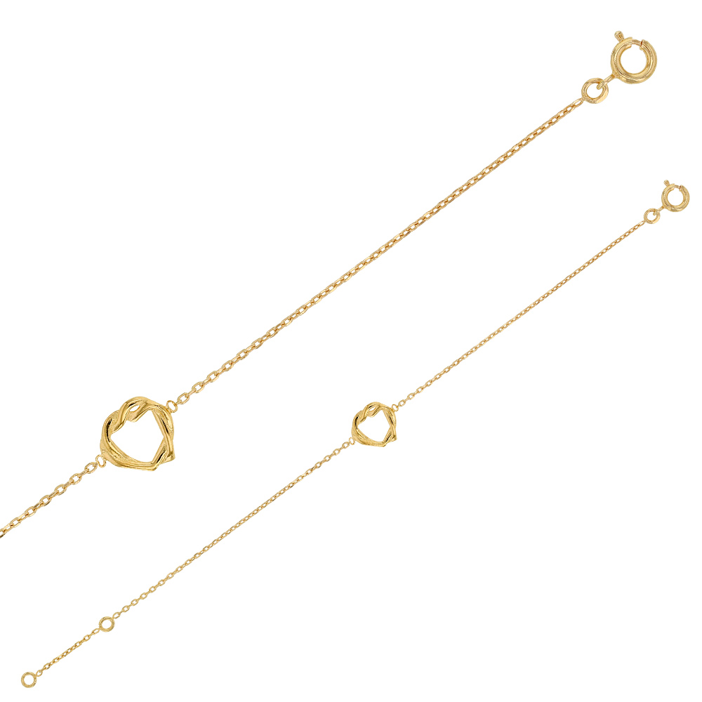 Bracelet coeurs e mmêlés en plaqué or (3286416)