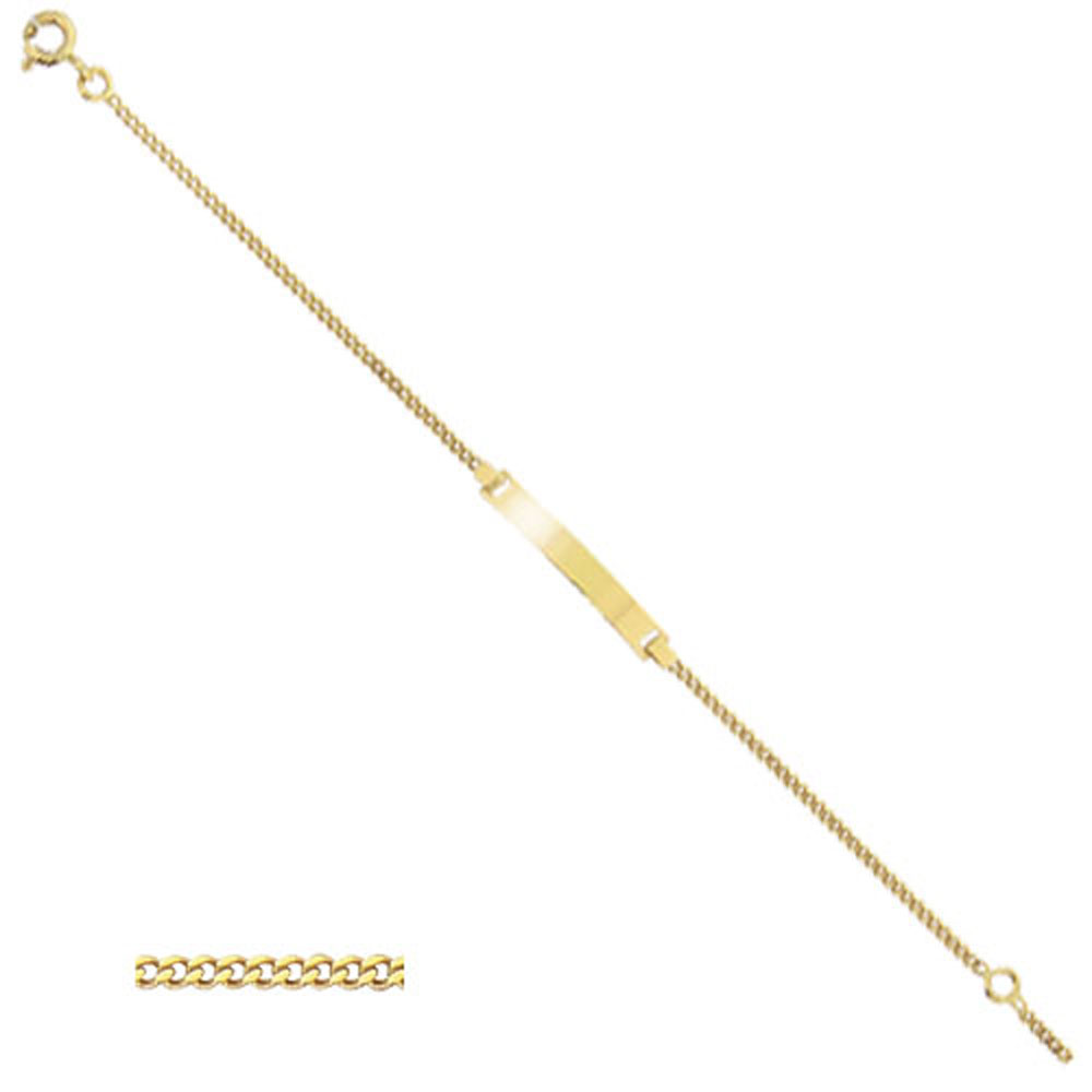 Bracelet identité or jaune 750/1000e (14 cm) - Enfant