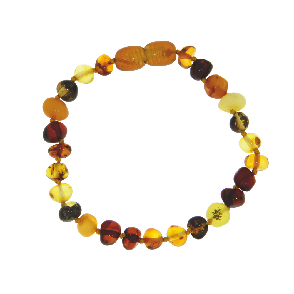 Bracelet en ambre multicolore à fermoir à vis (31812567)