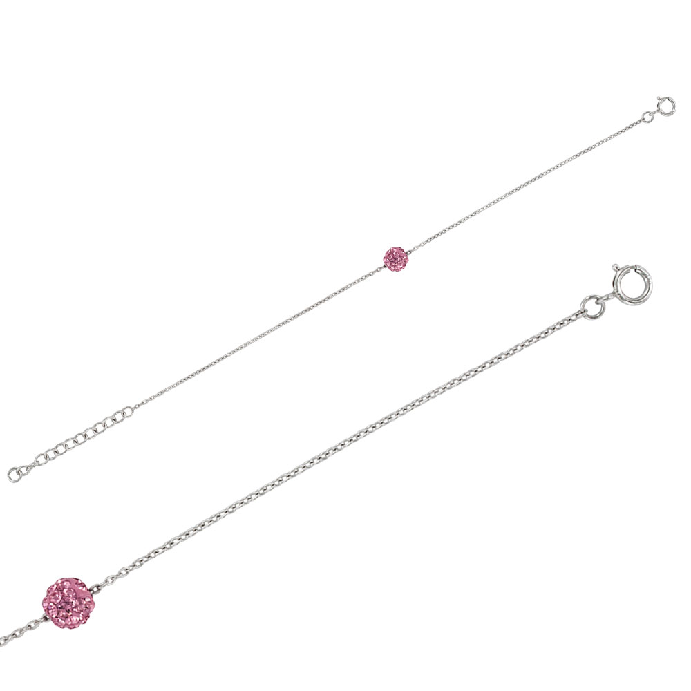 Bracelet argent 925/1000e - Rose