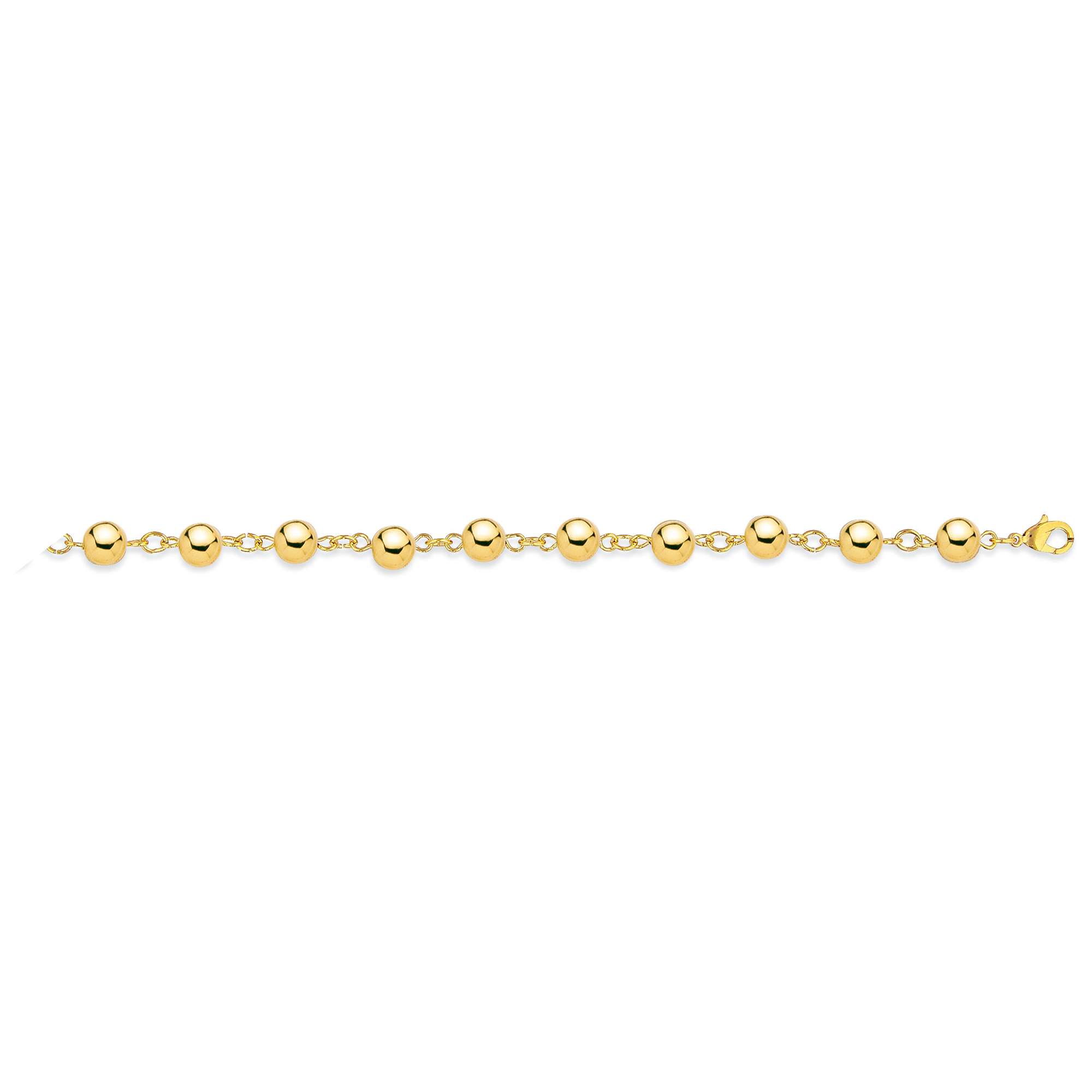 Bracelet plaqué or boules (19 cm) - (401981-19)