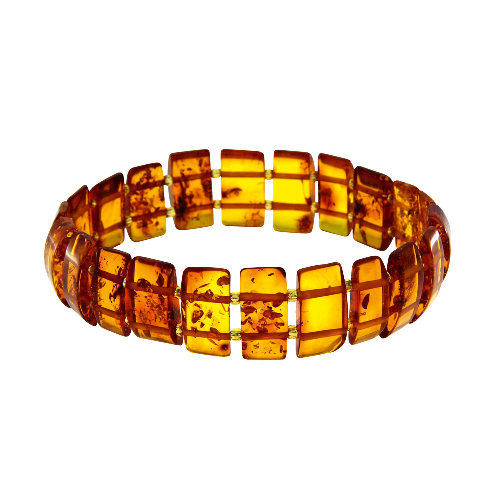 Bracelet argent 925/1000e ambre