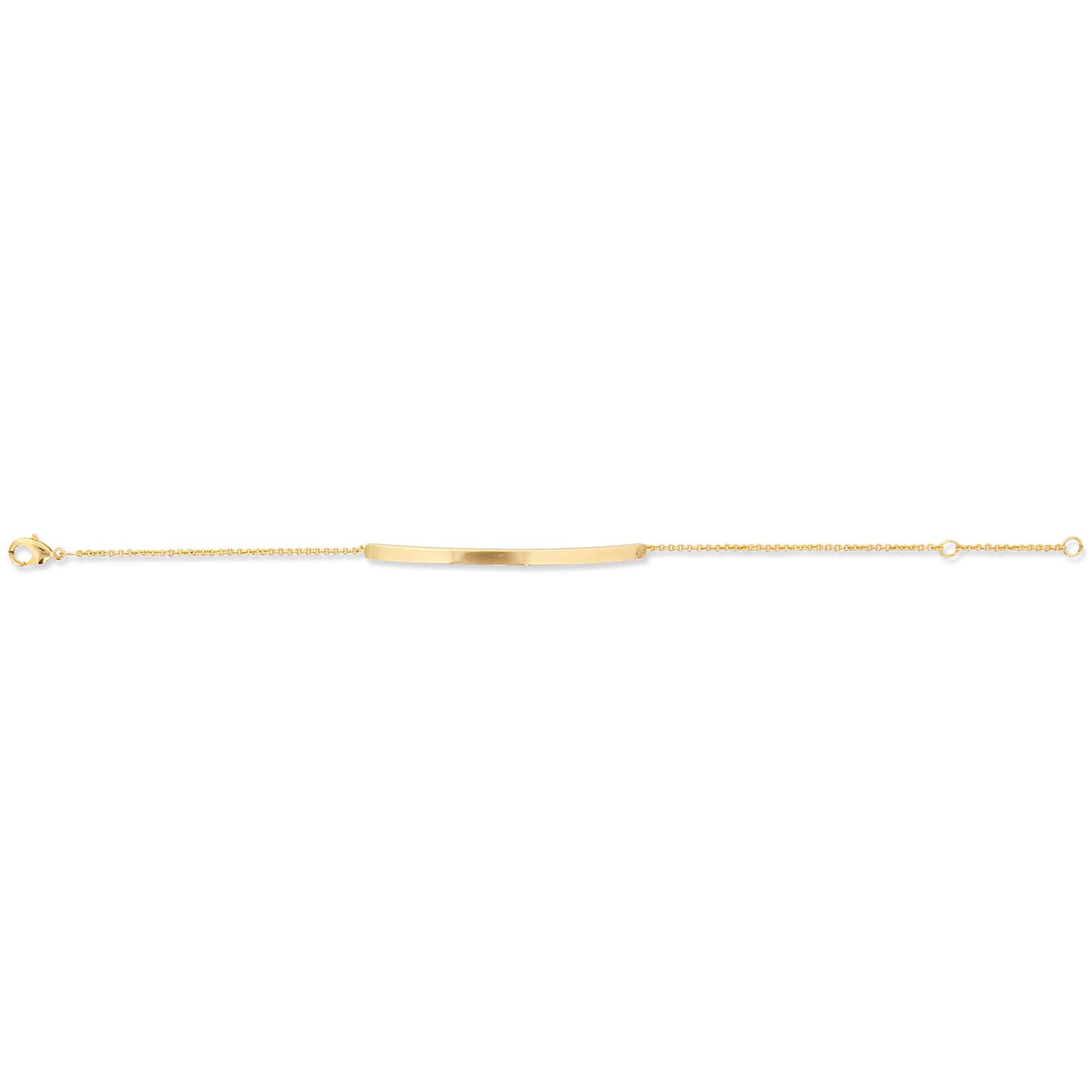 Bracelet plaqué or plaque (16+2 cm) - (402004-18)