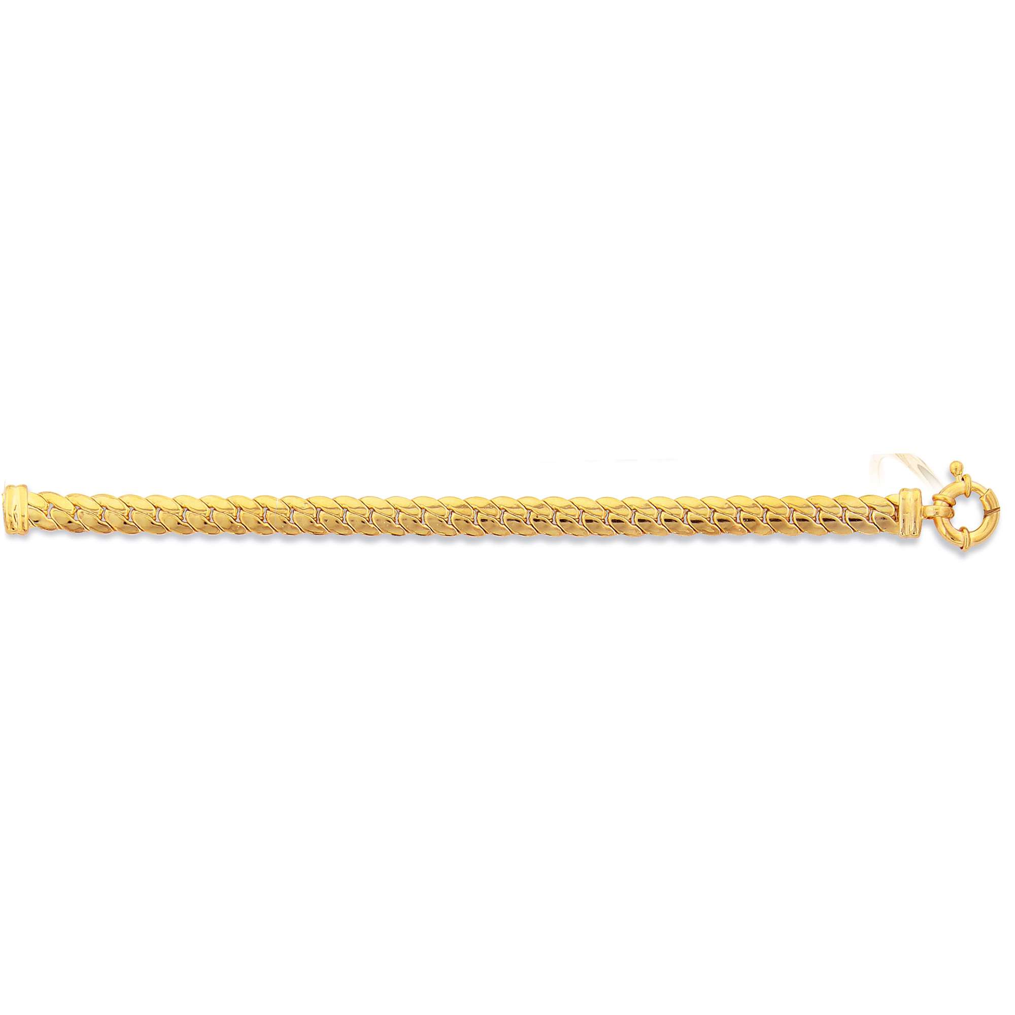 Bracelet plaqué or maille anglaise (19 cm) - (401951-19)