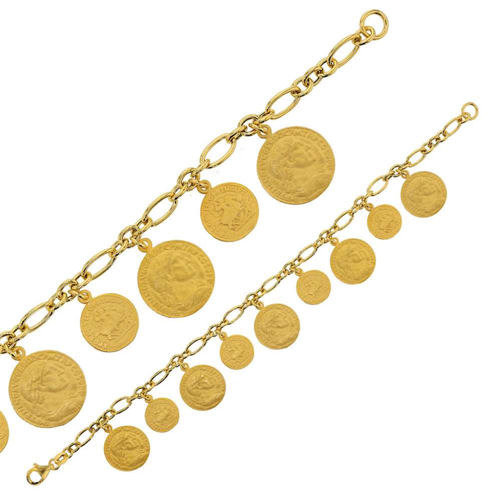 Bracelet brillant collection ROMAINE mate en argent 925/1000 doré (318428)