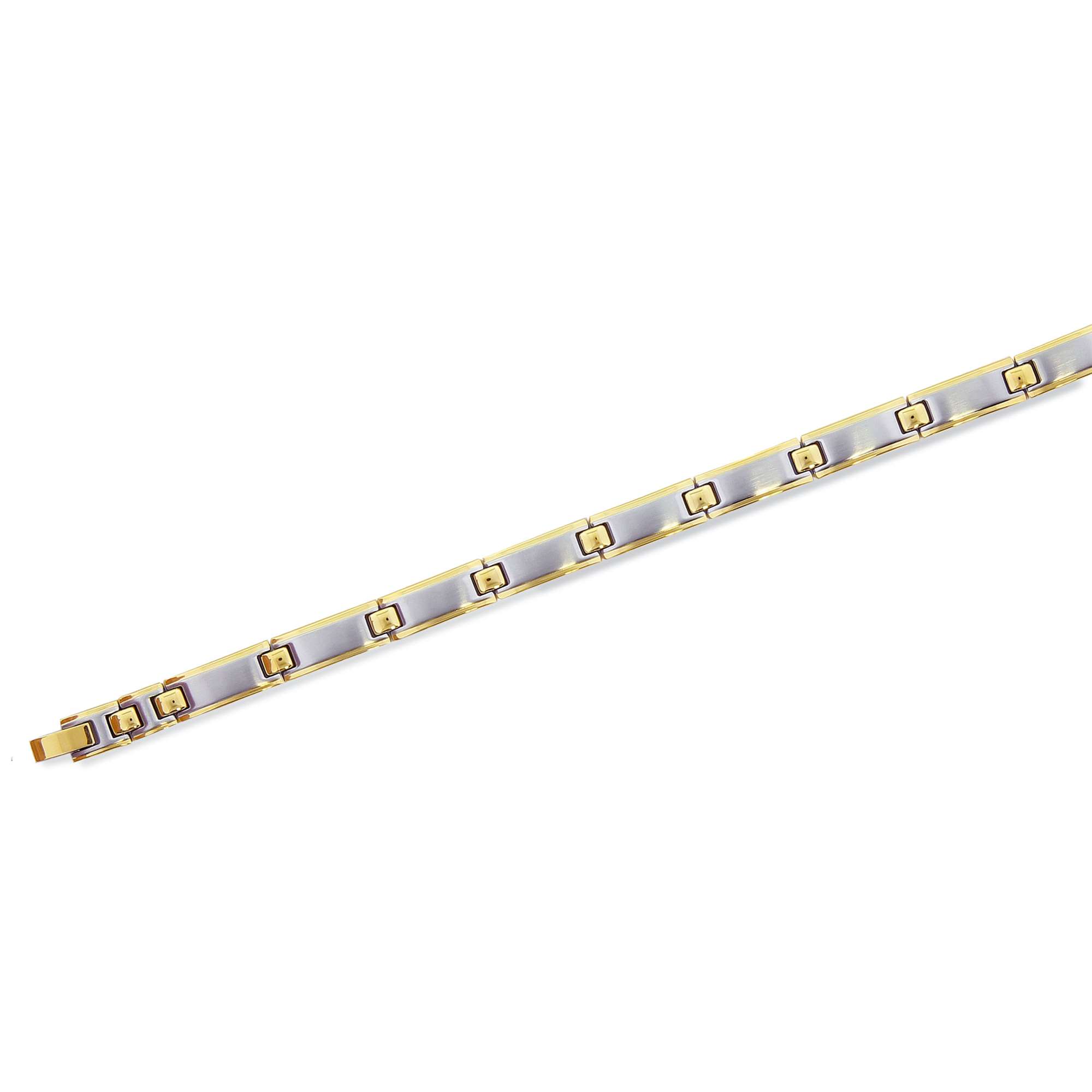 Bracelet acier bicolore (21 cm) - Homme - (402087-21)