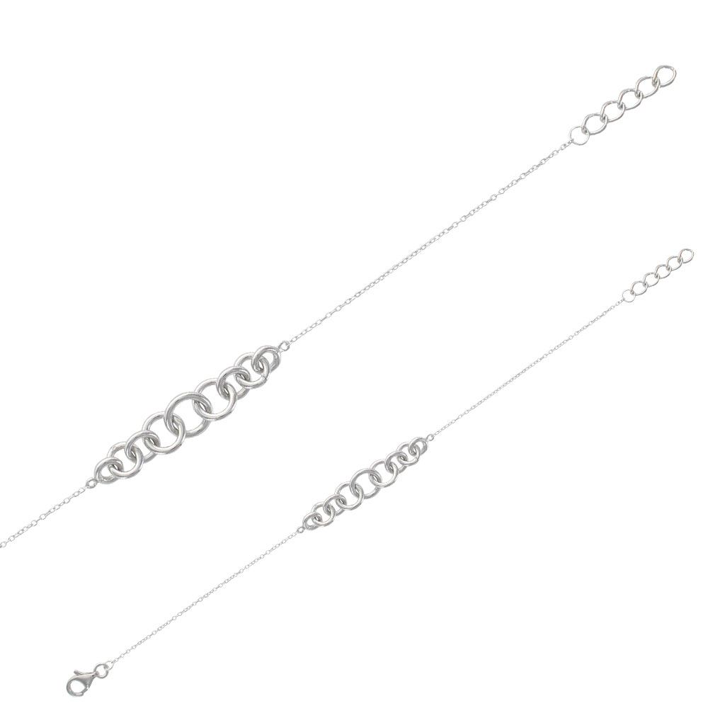 Bracelet mailles entrelacées (18 cm)