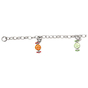 Bracelet argent et émail - Enfant