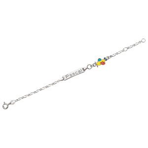 Bracelet argent et émail - Enfant
