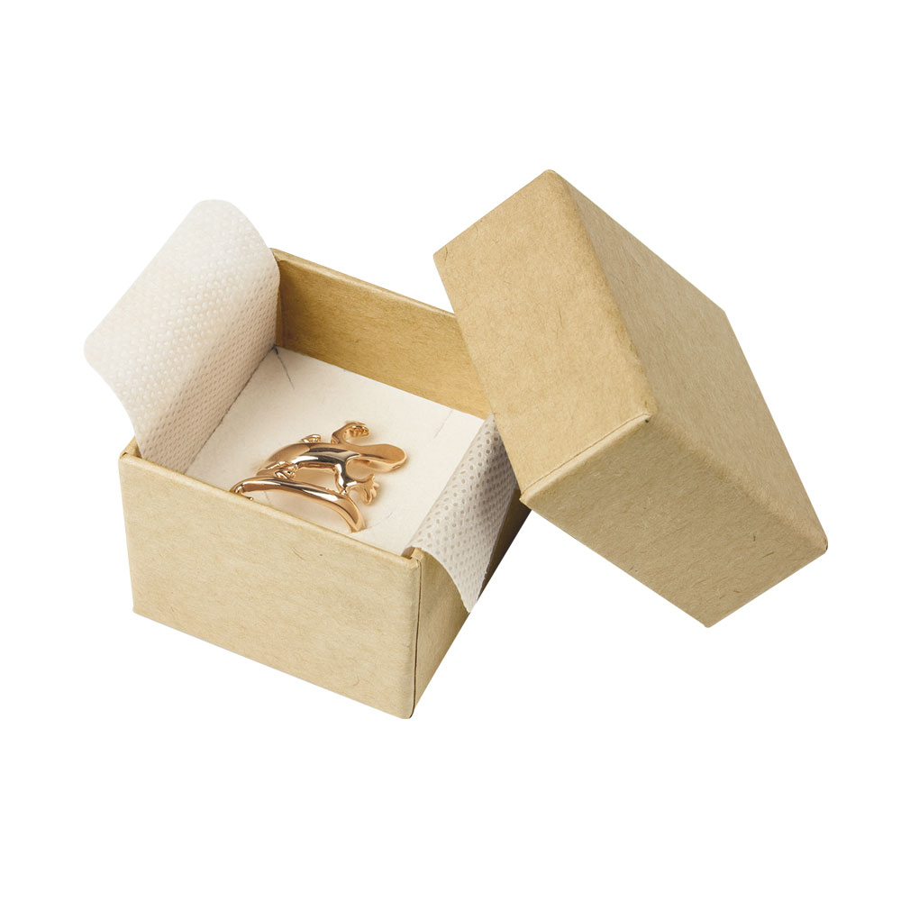 Ecrin bague carton - Beige