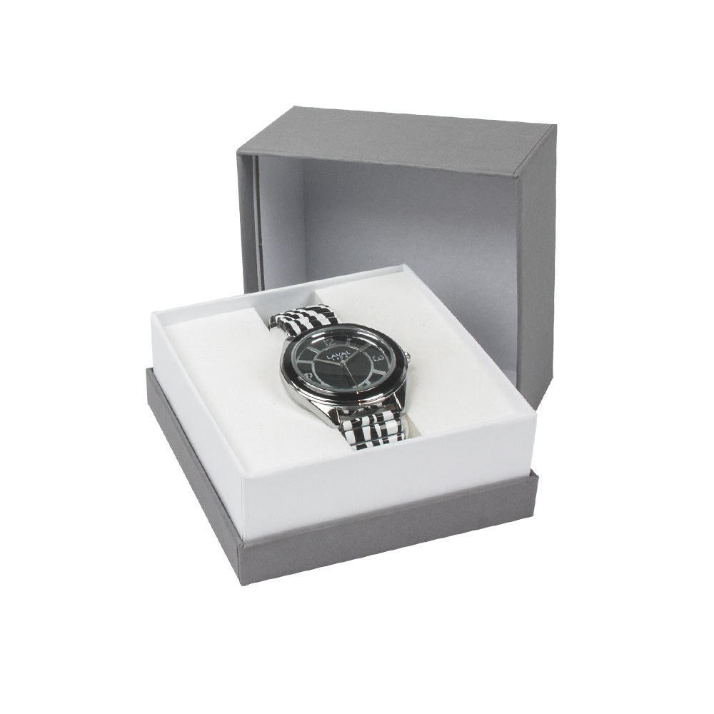 Ecrin montre carton - Gris