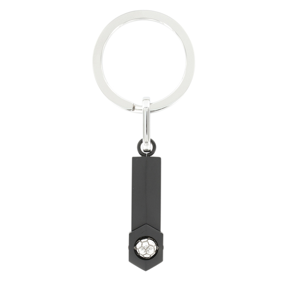 Porte-clefs acier - Homme - Gris et noir