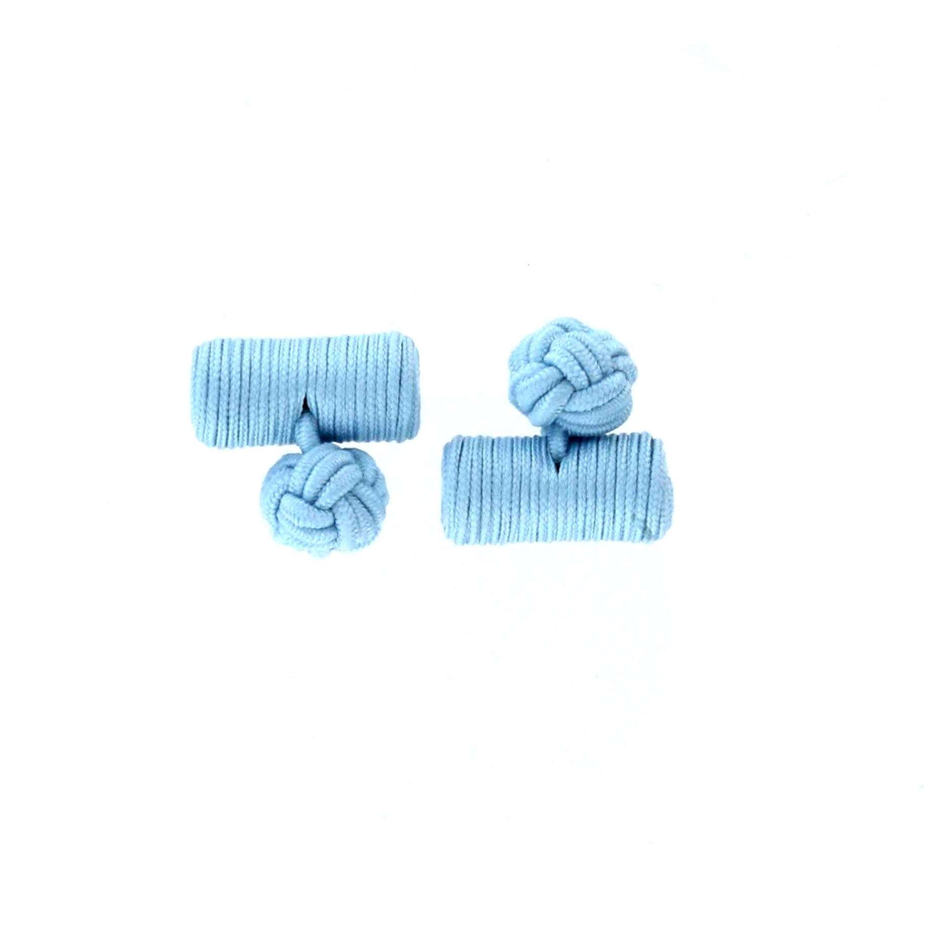 Boutons de manchette buche passementerie bleu ciel - Homme