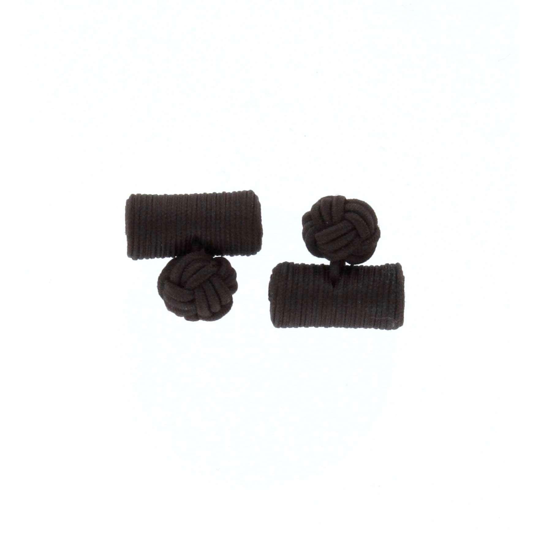  Boutons de manchette buche passementerie marron - Homme