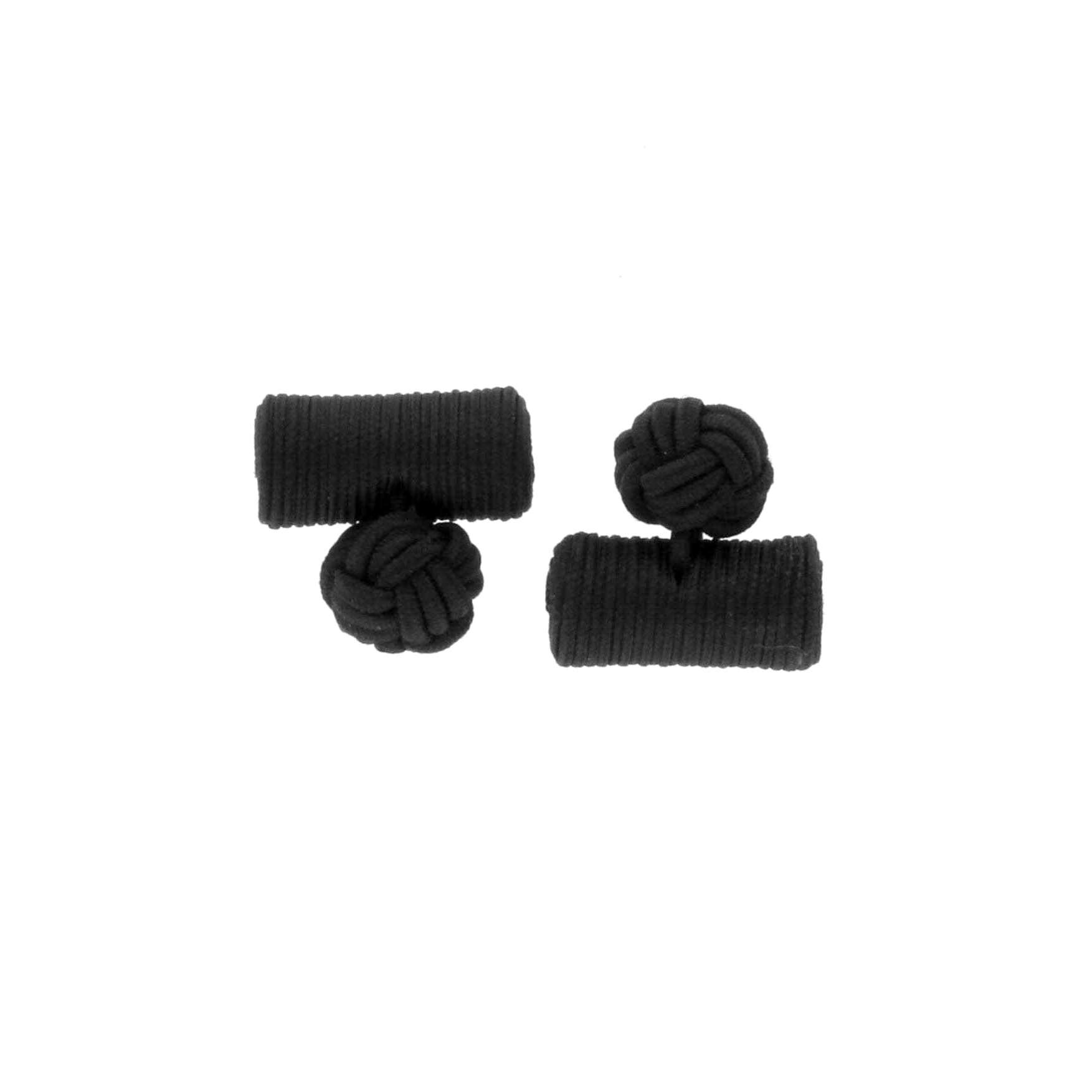  Boutons de manchette buche passementerie noire - Homme