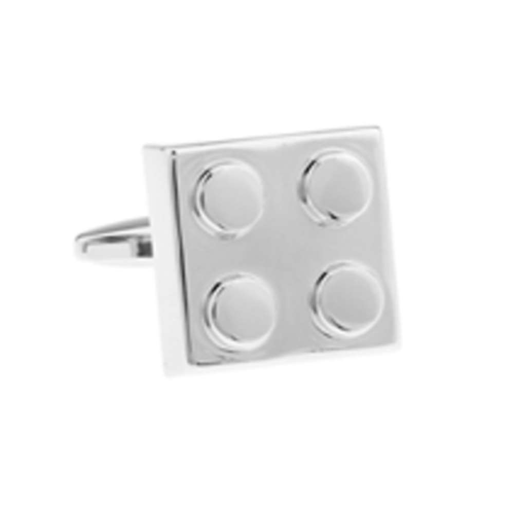  Boutons de manchette Lego couleur argent - Homme