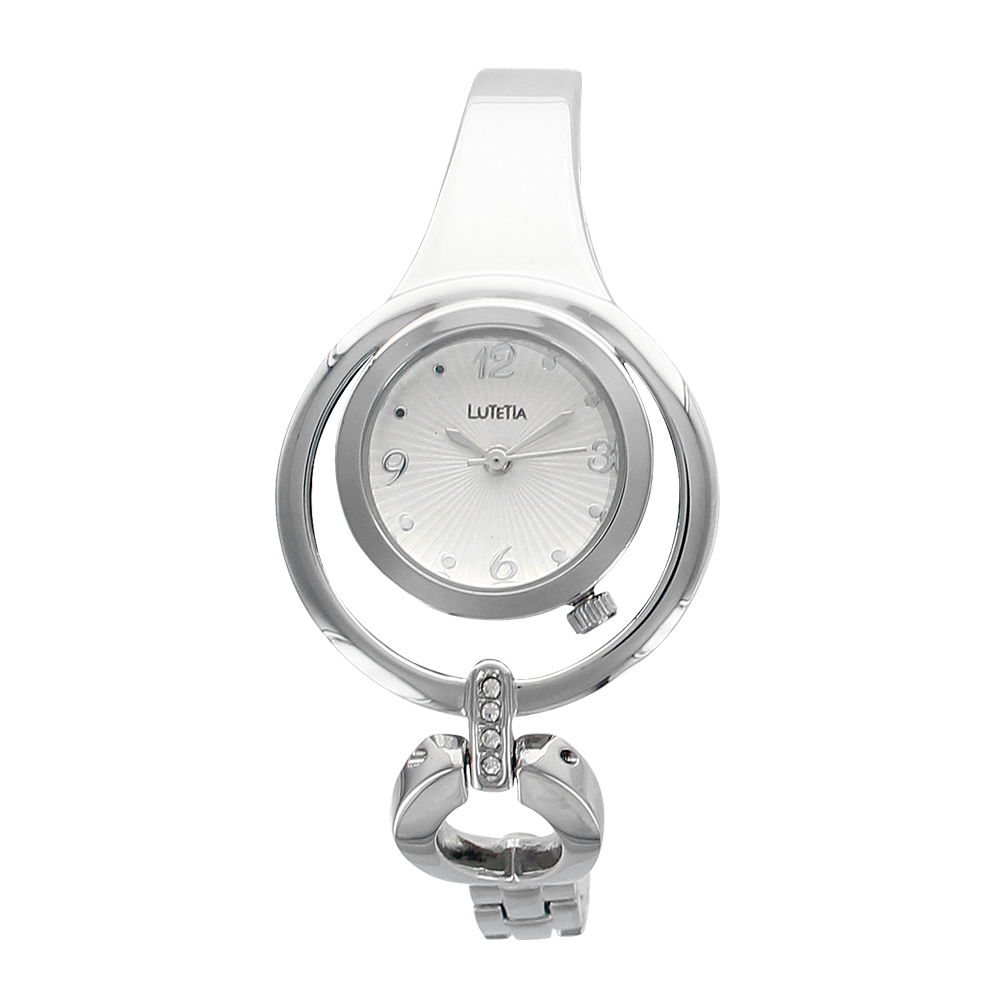 Montre Lutetia en métal avec double boîtier et pierres synthétiques (750126)