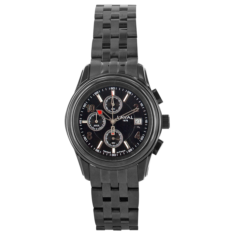 Montre chronographe homme - Noire