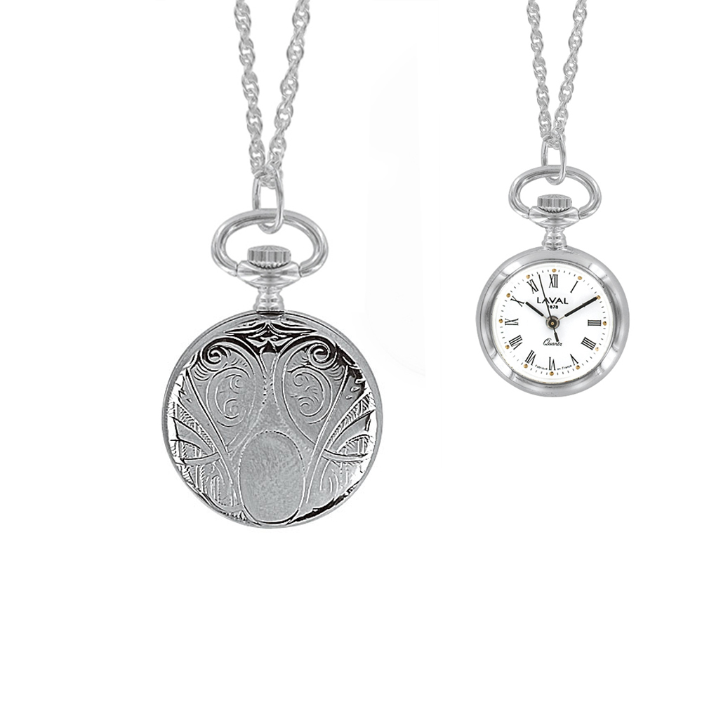 Montre pendentif palladium pour femme