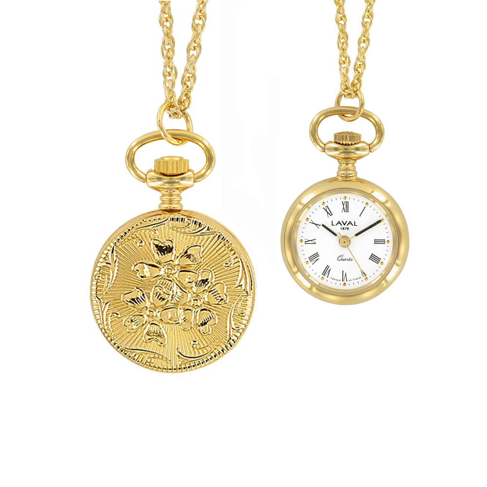 Montre pendentif dorée pour femme