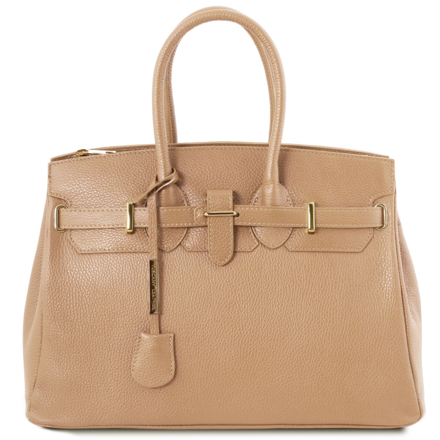 TL Bag - Sac à main pour femme avec finitions couleur or - Champagne (TL141529)