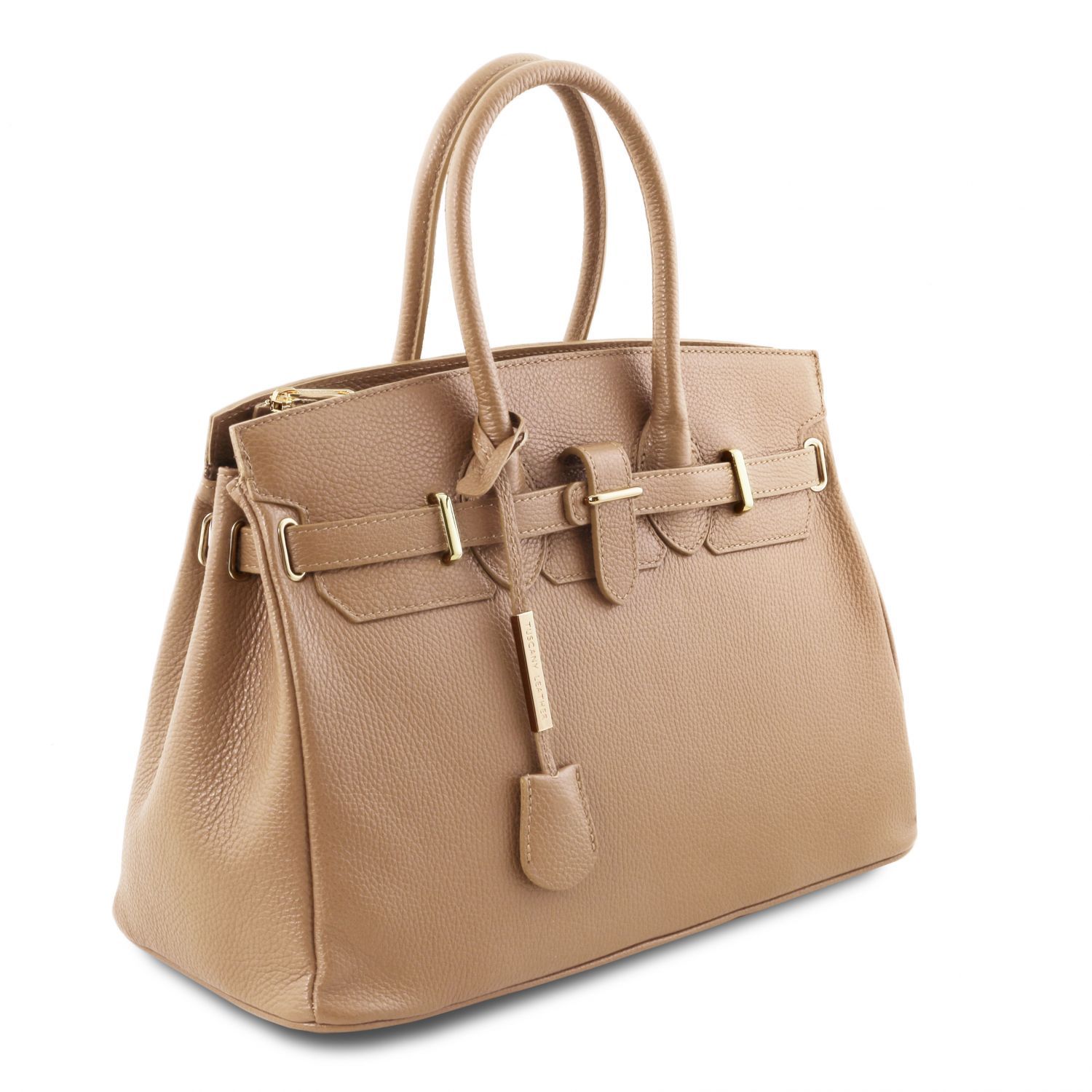 TL Bag - Sac à main pour femme avec finitions couleur or - Champagne (TL141529)