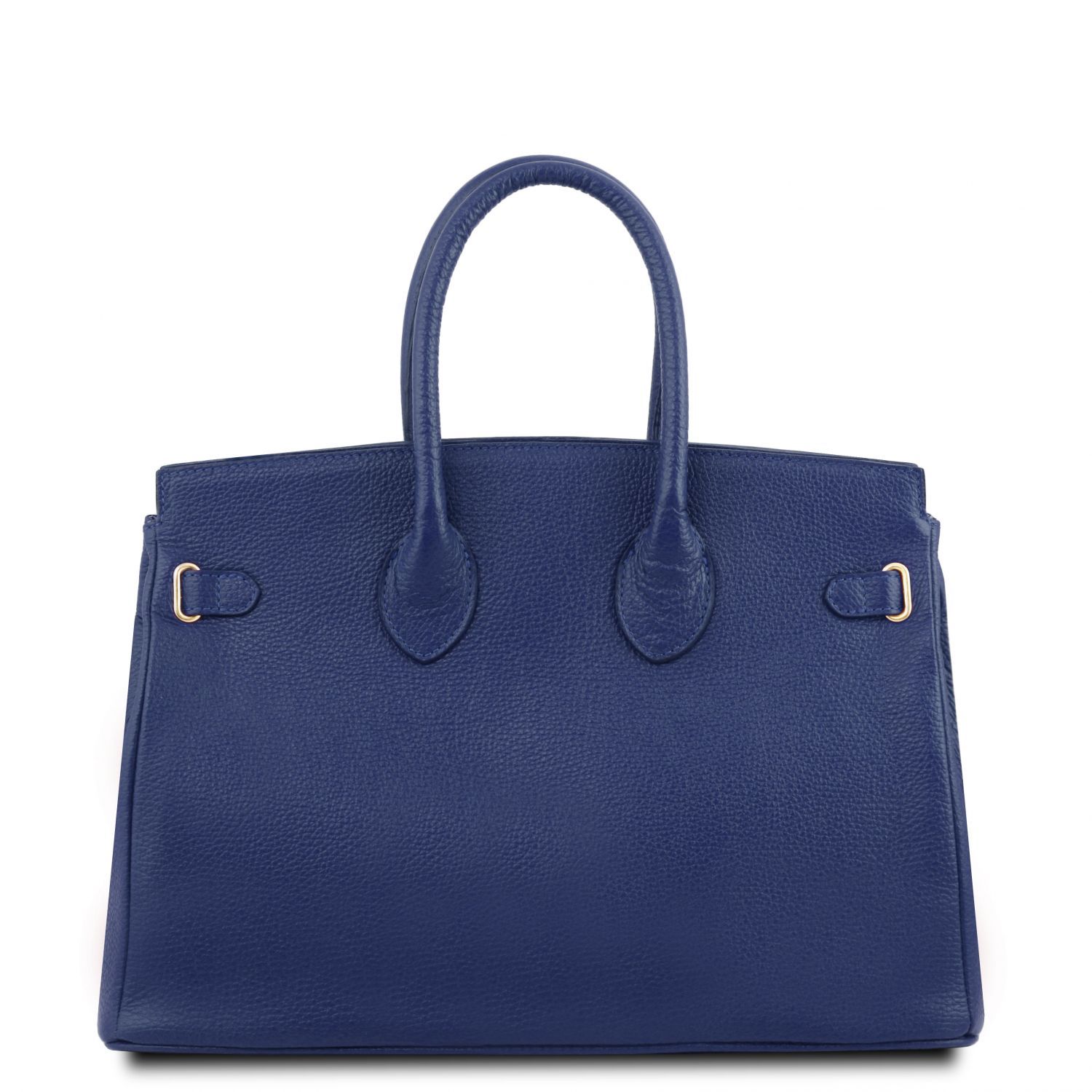 TL Bag - Sac à main pour femme avec finitions couleur or - Bleu foncé (TL141529)