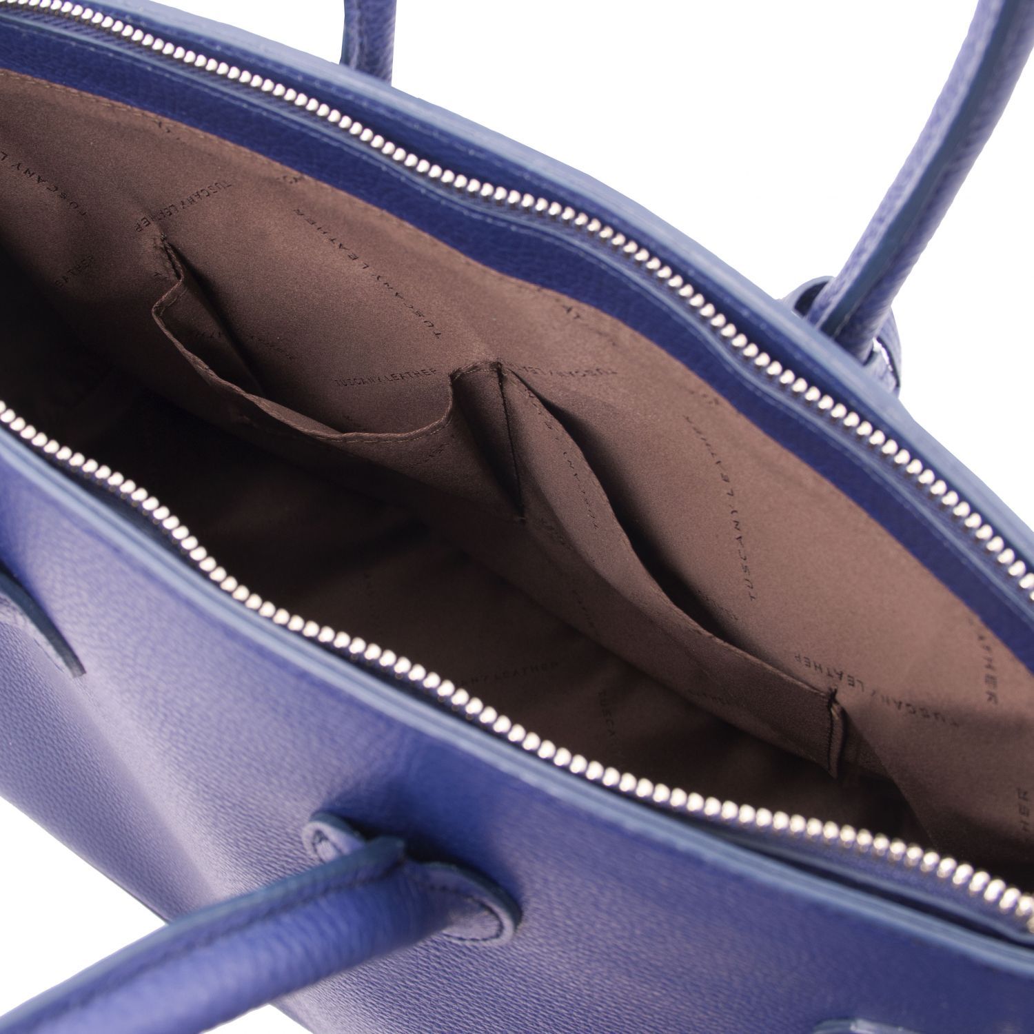 TL Bag - Sac à main pour femme avec finitions couleur or - Bleu foncé (TL141529)