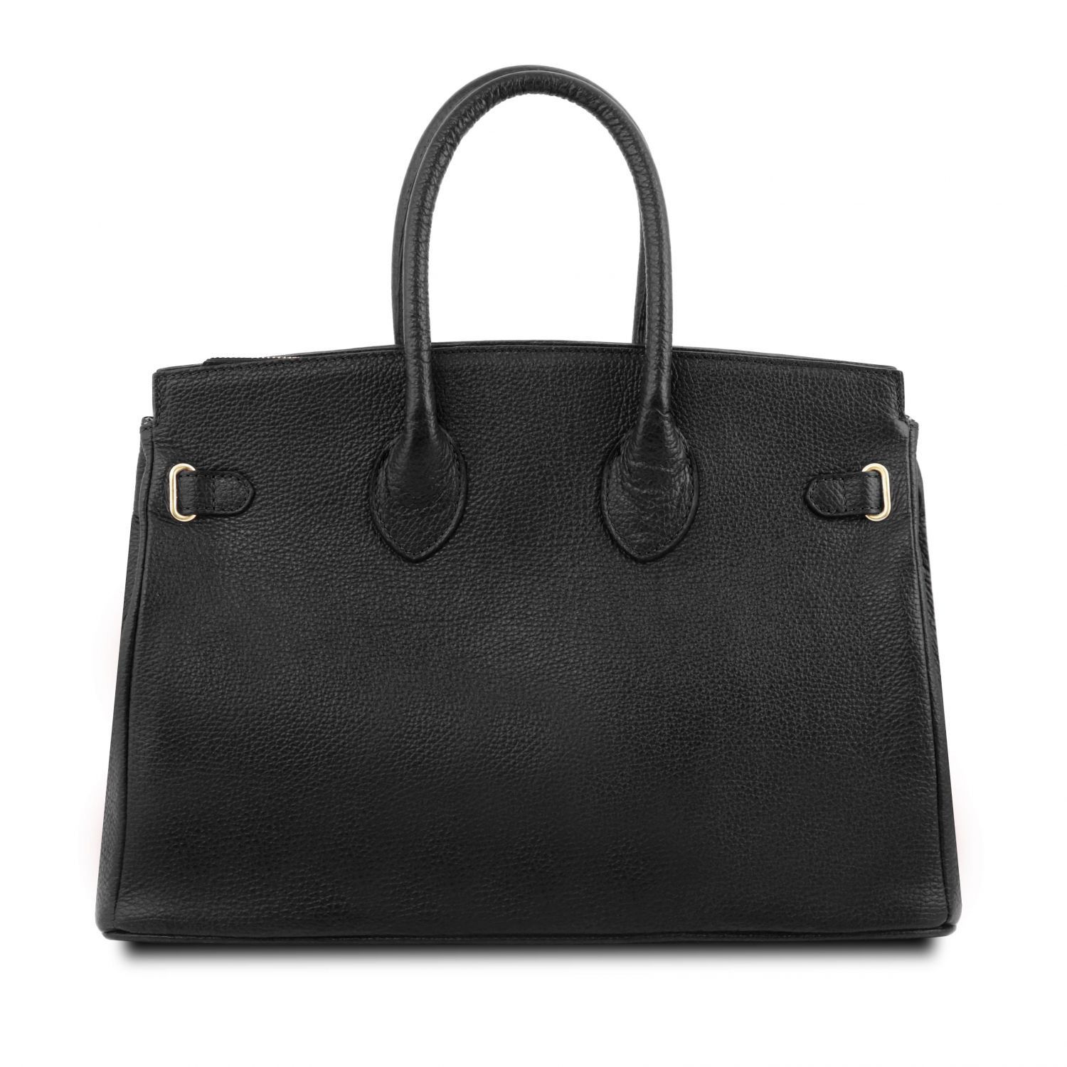 TL Bag - Sac à main pour femme avec finitions couleur or - Noir (TL141529)