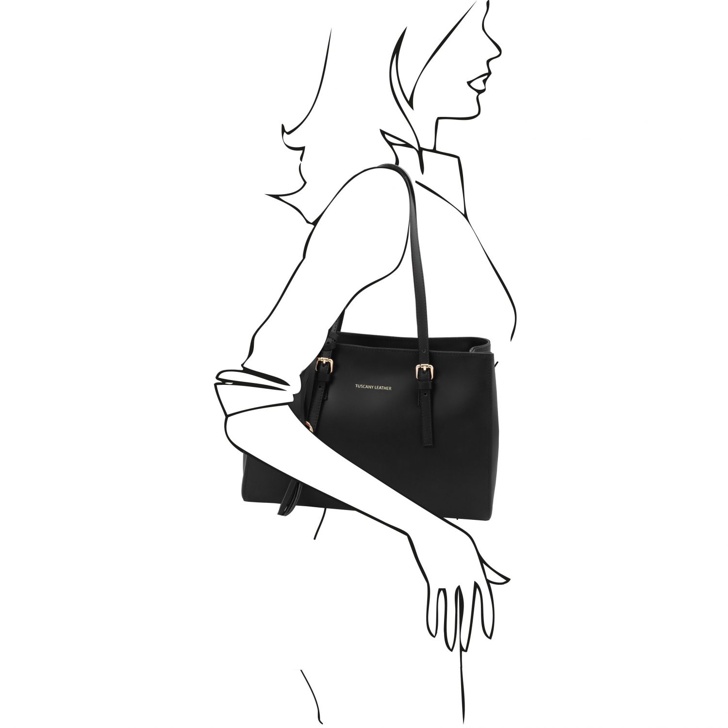 TL Bag - Sac bandoulière en cuir - Noir (TL142037)