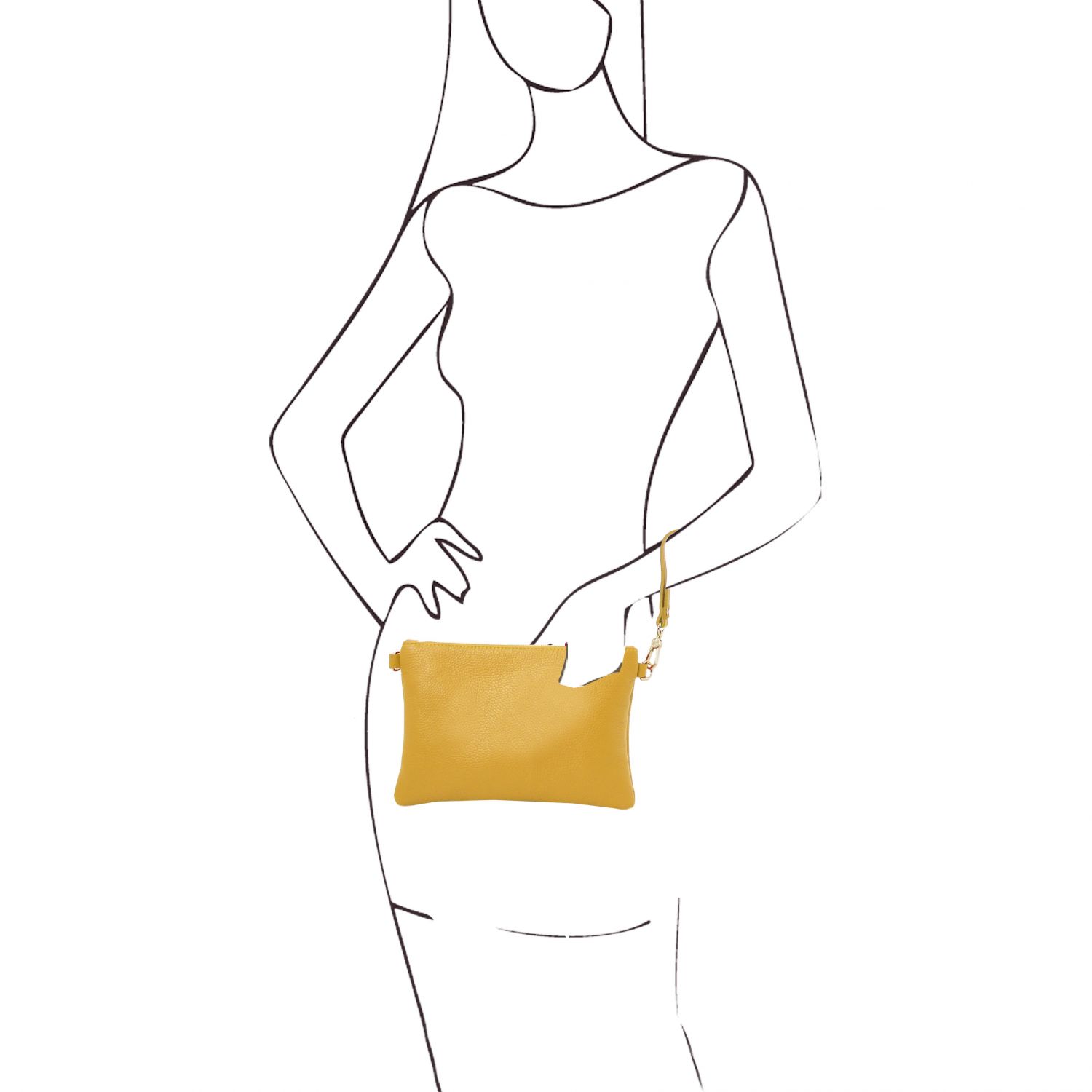 TL Bag - Sac à main en cuir souple - Jaune (TL142029)