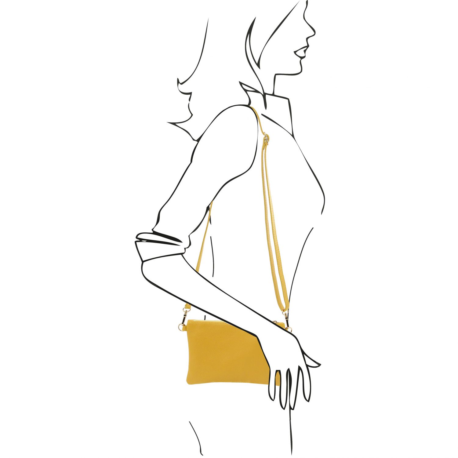 TL Bag - Sac à main en cuir souple - Jaune (TL142029)