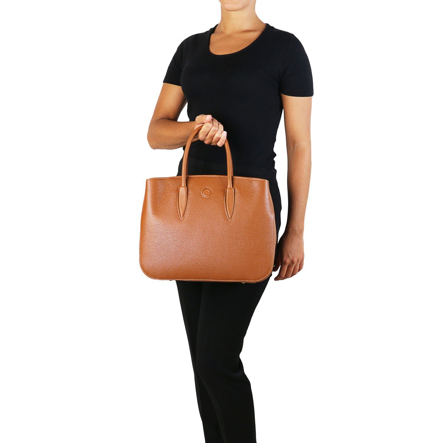 Camelia - Sac à main en cuir - Cognac (TL141728)