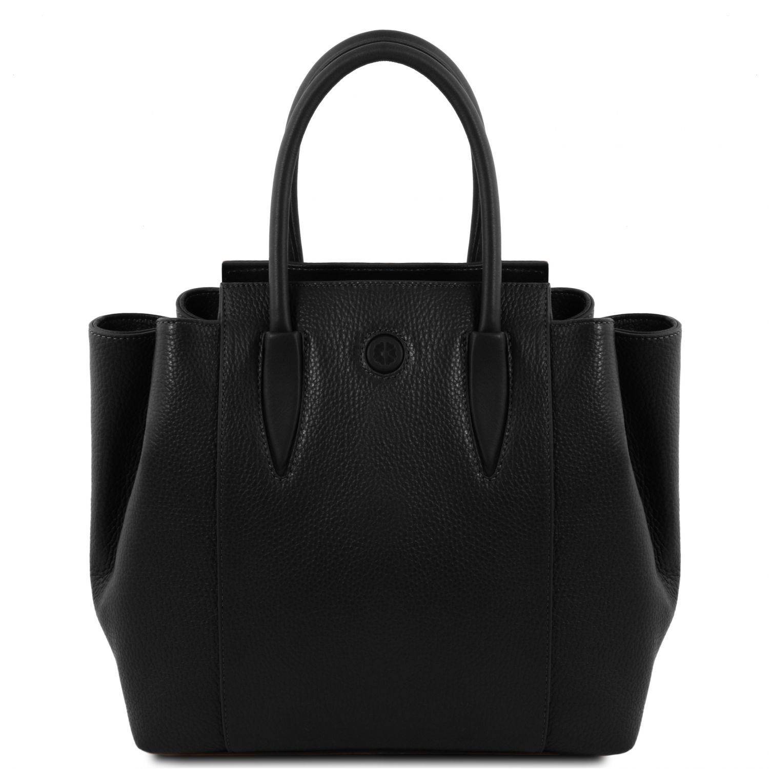 Tulipan - Sac à main en cuir - Noir (TL141727)