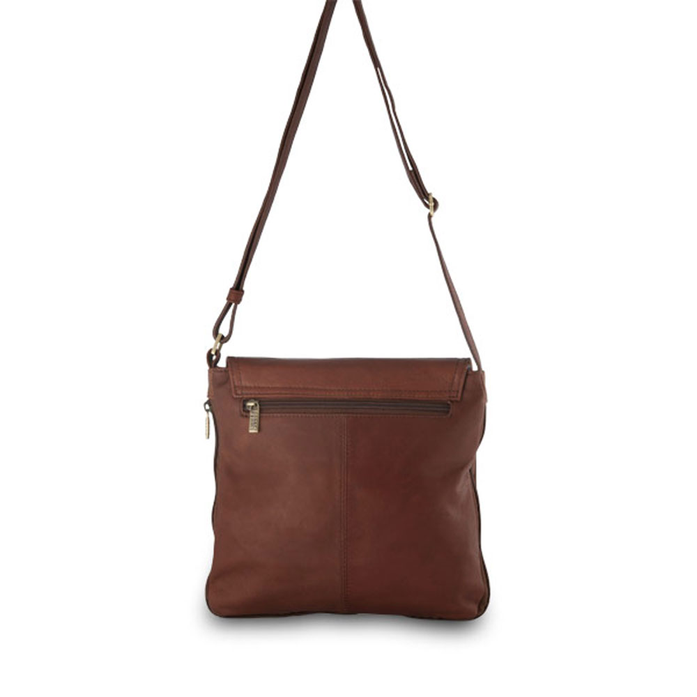 Sac porté épaule en cuir - Soft Collection - Tobia - Marron foncé - Homme