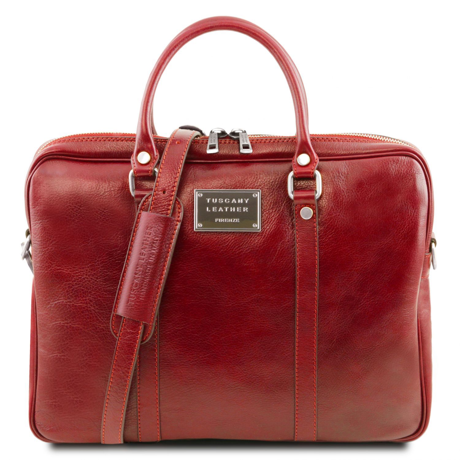 Prato - Elégante serviette pour portable en cuir - Rouge (TL141283)