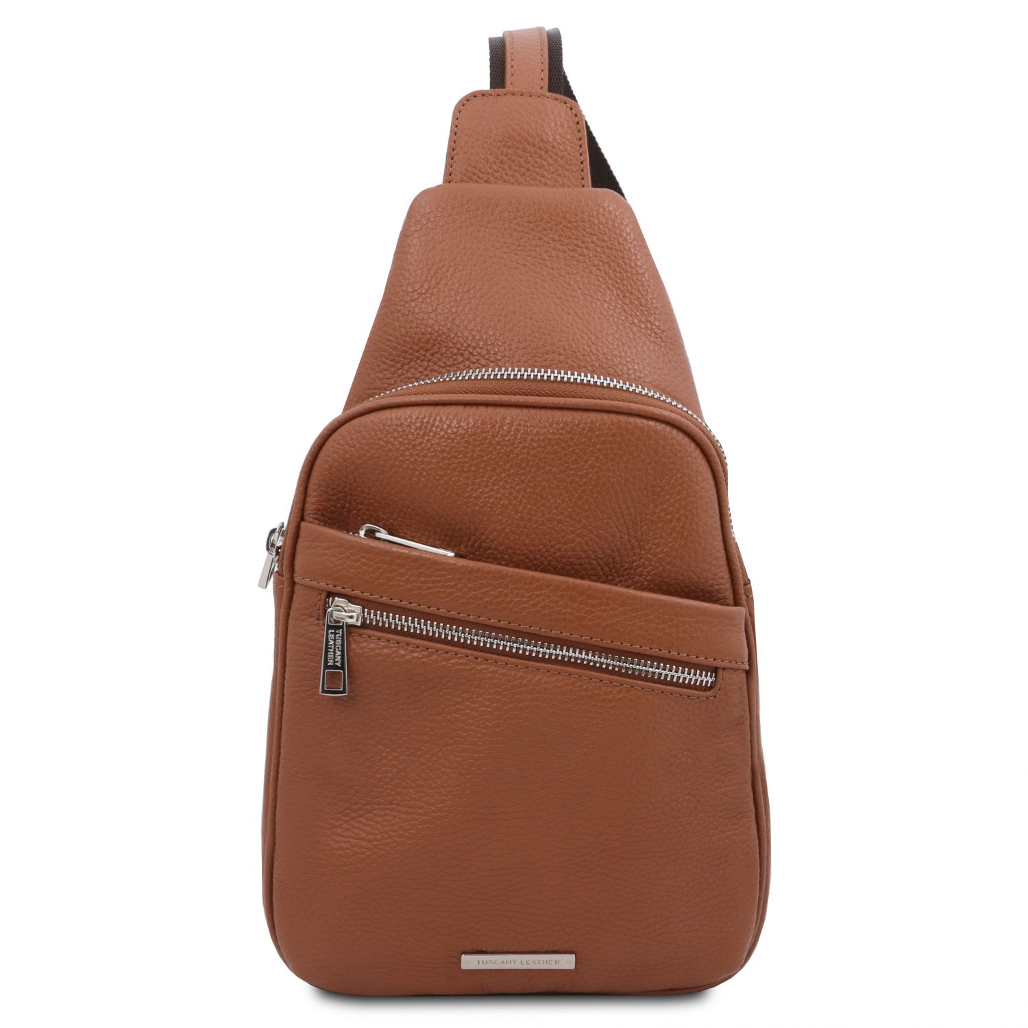 Albert - Sac bandoulière en cuir souple - Cognac (TL142022)