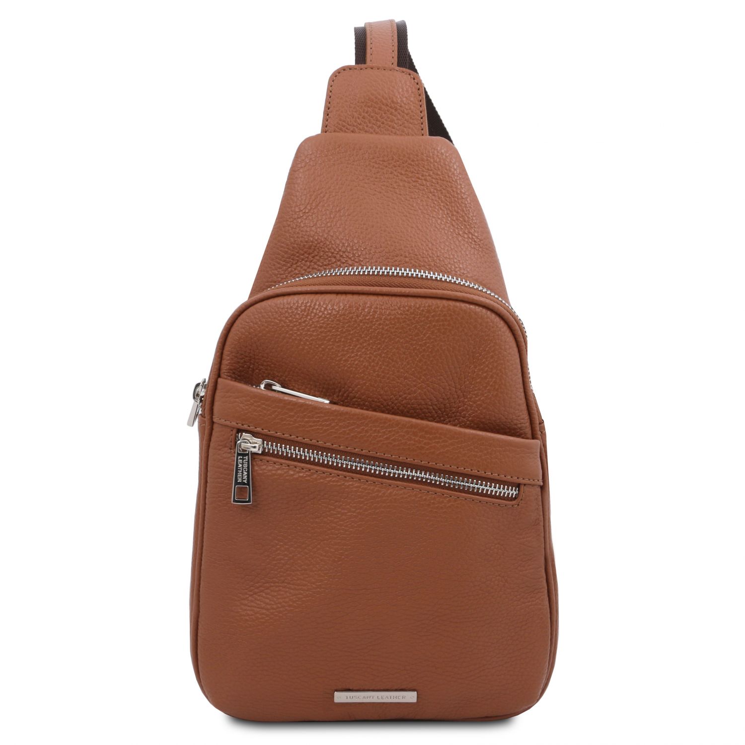 Albert - Sac bandoulière en cuir souple - Cognac (TL142022)