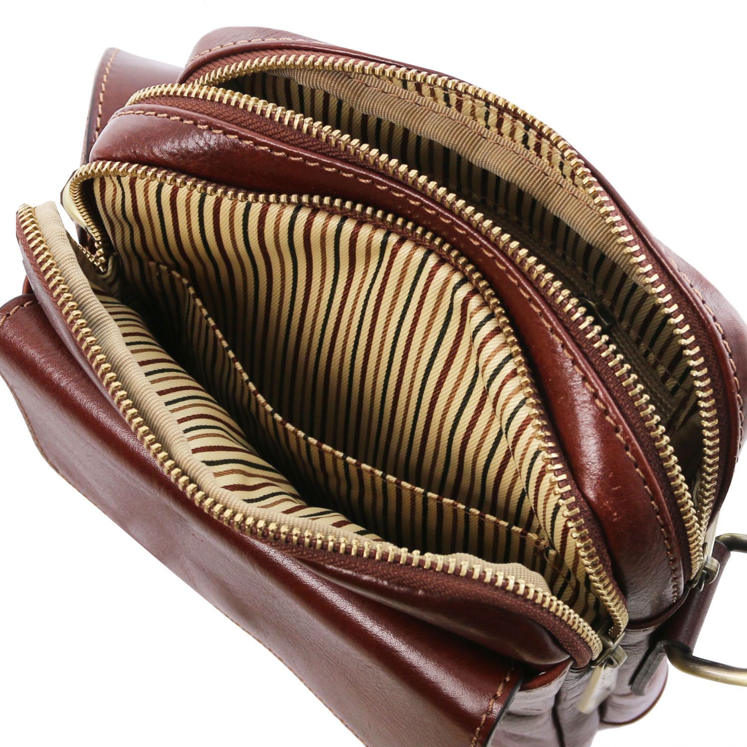 Larry - Sac bandoulière en cuir - Marron (TL141915)