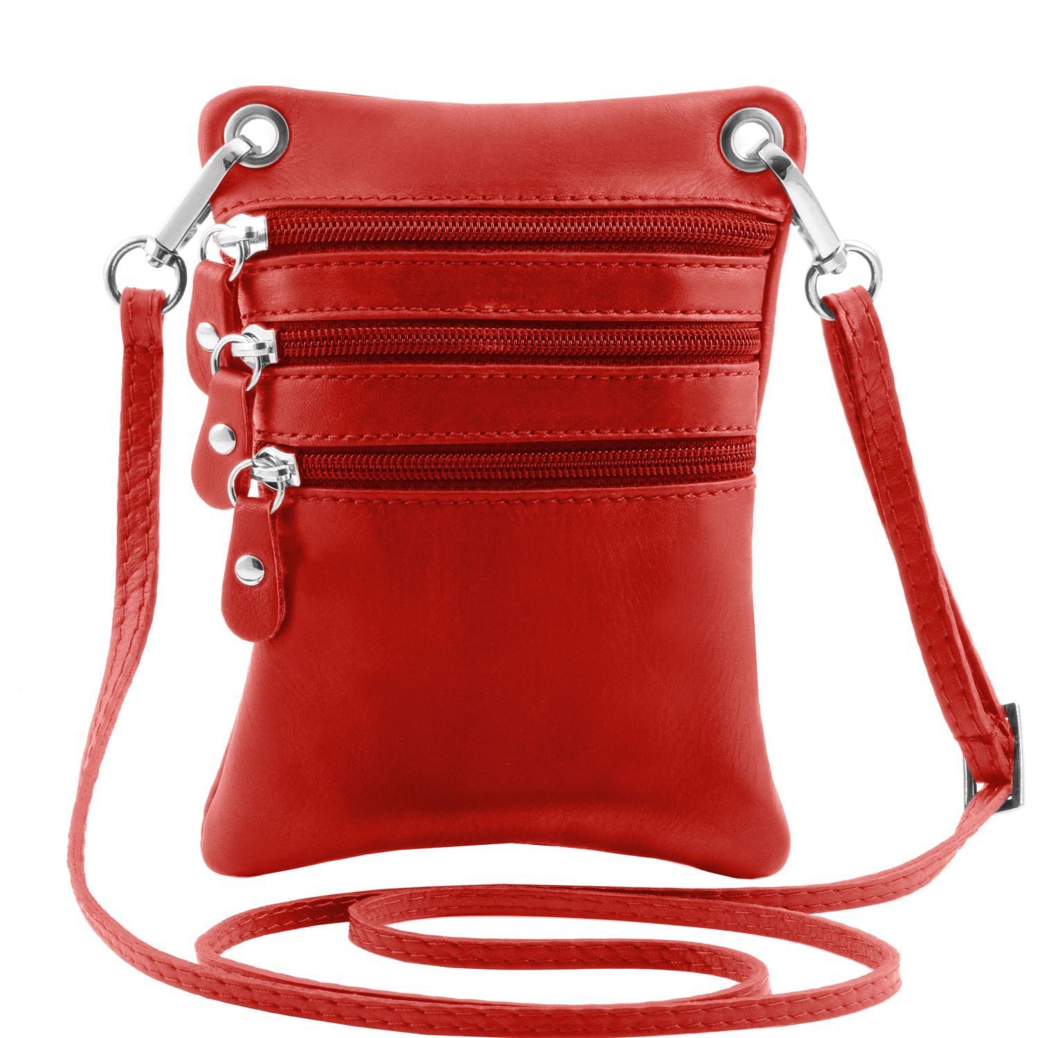 TL Bag - Sac bandoulière en cuir souple - Rouge (TL141368)