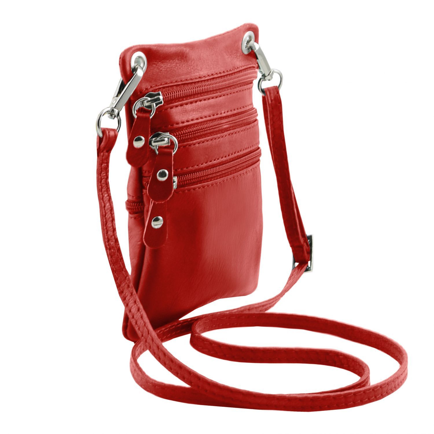 TL Bag - Sac bandoulière en cuir souple - Rouge (TL141368)