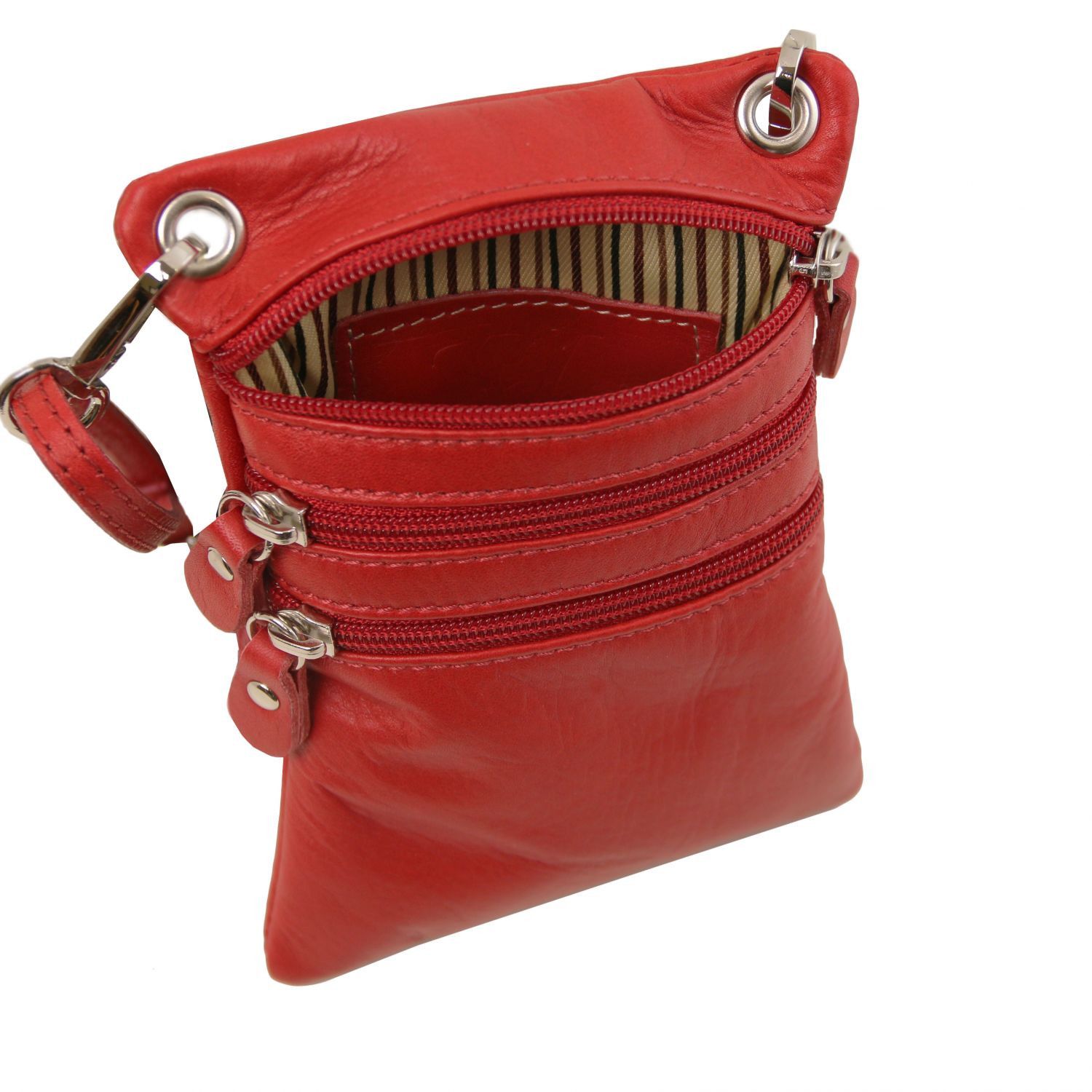 TL Bag - Sac bandoulière en cuir souple - Rouge (TL141368)