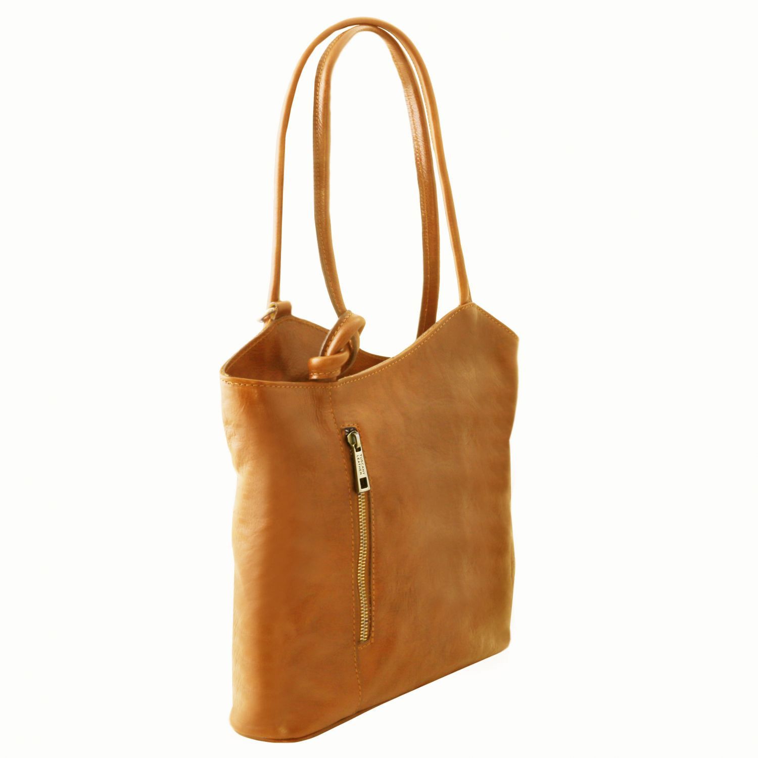 Patty - Sac en cuir convertible en sac à dos - Jaune (TL141497)